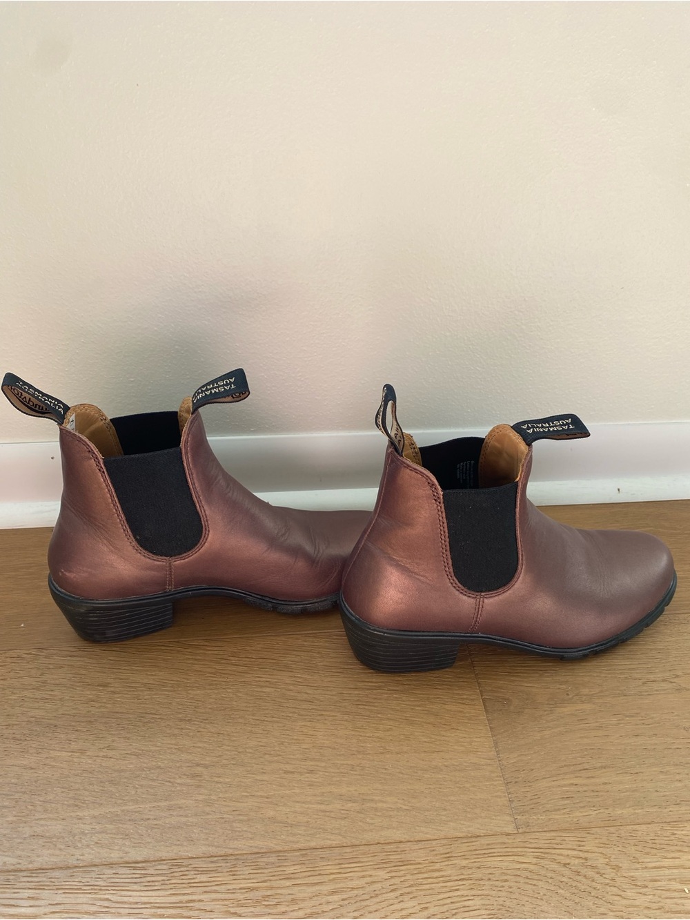 Blundstone metallic Brown Leather Chelsea Ankle Boots with Black Elastic size9.5 - Picture 7 of 7